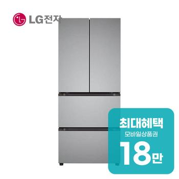 LG 디오스 오브제컬렉션 김치톡톡 김치냉장고 402L Z408MPSF23 렌탈 60개월 월 64900원