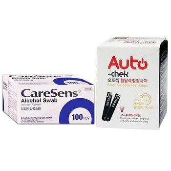 오토첵 혈당측정지 50매+솜100매 검사지 혈당체크 공복 식후 임당 D