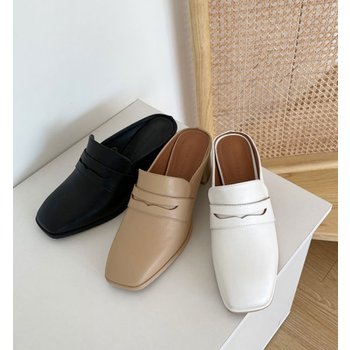 포커치 여성 스퀘어토 클래식 미들 블로퍼(5.8cm)