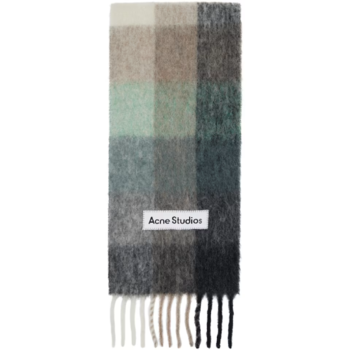 [해외] 아크네 스튜디오 니트 멀티컬러 모헤어 체크 스카프 252129F028052