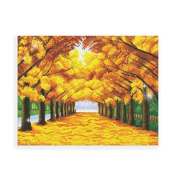 DIY 황금빛 산책길 40X50 캔버스 보석십자수