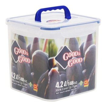 정사각 밀폐용기 4.2L(핸디형) 1개 김치통 냉장고밀 반찬통 김치통 플라스틱통