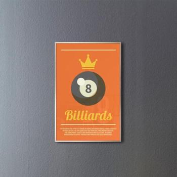 꾸밈 아트박스/꾸밈 cq391-당구한게임_중형메탈액자