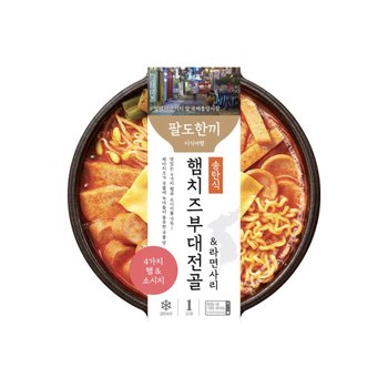 팔도한끼 송탄식 햄치즈부대전골 라면사리 338g x 9개