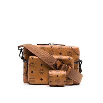 [해외] MCM 우먼 소프트 Berlin Multifunction 크로스바디 in 꼬냑 Visetos MMRBSBF05CO 321518