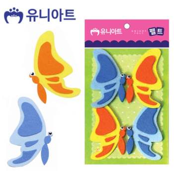 유니아트 KJ29WQ78 (펠트) 나비C (4pcs 70x100mm) (P0000CNK)