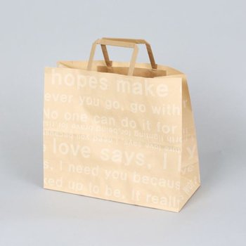 종이쇼핑백-자동KP영문, 1묶음50개, 310x폭125xh260mm