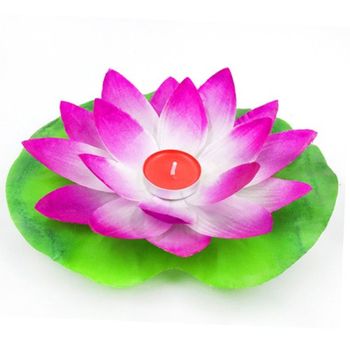 연꽃유등(비닐재질)물에띄워요_촛불포함 열개