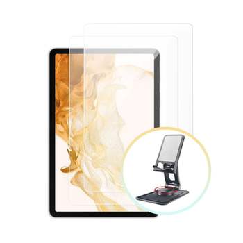 갤럭시탭A 8.0 2019 with S pen 강화유리 필름 2매+회 태블릿 액정필름 거치대