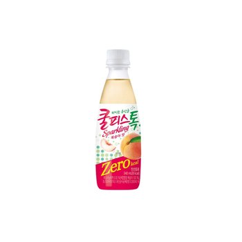 쿨피스톡 스파클링 복숭아맛 제로 칼로리 페트음료 340ml x 5개