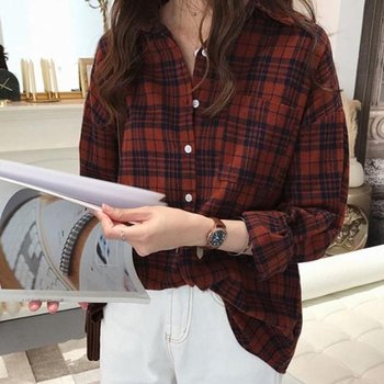 [RGL84QPR]2컬러 여성 체크난방 블라우스 오피스룩 긴팔