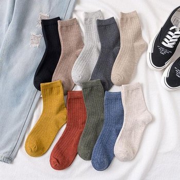 [MEK2L0MQ_62_62]여자 골지 무지 여성양말 데일리 양말