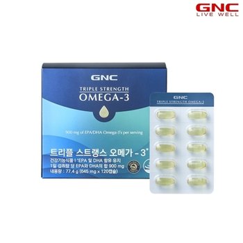 [GNC] 트리플 스트랭스 오메가-3 (120캡슐) 60일분_56753