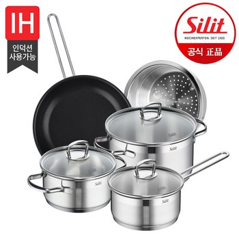 [실리트]롬바르디아 냄비,후라이팬  5종 세트(16편수+16L+20H+FP24+찜기)