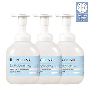 세라마이드 아토 버블워시 앤 샴푸 400ml 3입