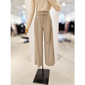 더아이잗컬렉션 벨티드 원턱 와이드 팬츠 CS3B0SL221