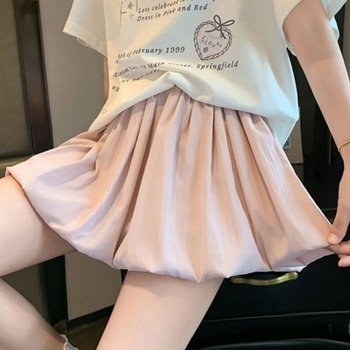 고품질 스탠다드하이웨스트 밴드 퍼프 호박 펌킨 미니스커트 (WFK1XBY)