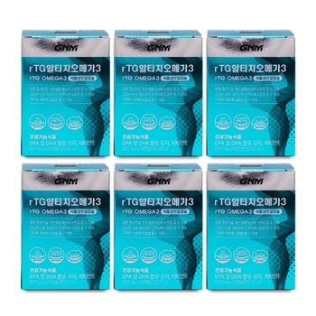 GNM자연의품격 rTG 알티지 오메가3 837mg x 60캡슐 X 6박스 I