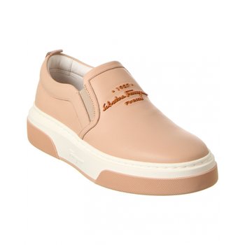 [해외] 살바토레 페라가모 카시나 가죽 슬립온 스니커즈 핑크