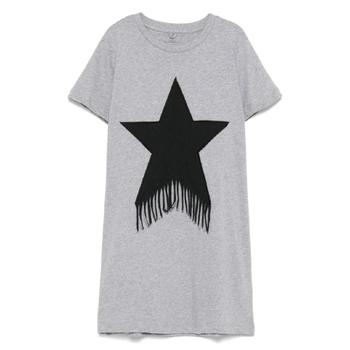 [해외] 스텔라 맥카트니 STAR APPLIQUE FRINGED T SHIRT DRESS grigio TV1E01/Z0434 809 GRIGIO