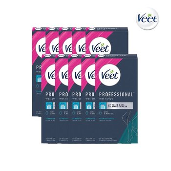비트 왁스 스트립 민감성 피부용 x10개 제모 셀프왁싱 왁스 스트립개 제모 패치 veet