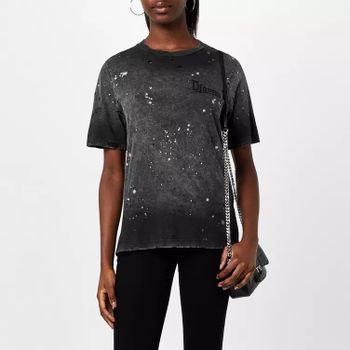 슈퍼 티셔츠 블랙 Negative Dyed Easy T-Shirt Black 65017002 56661012