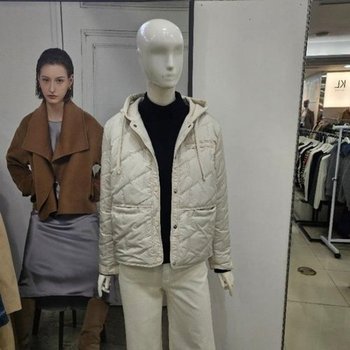 Ab.f.z DP01 퀼팅스냅버튼경량후드패딩  AFZ4FFU1