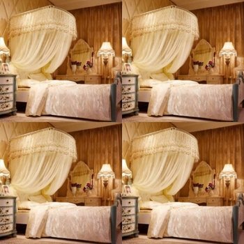 ( )커튼형 침대모기장 200x220cm 베이지 대형모기장 침대방충망 2층침대모기장