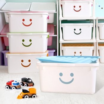 보노하우스 46L 화이트 초대형 해피박스 4P 아이방 장난감 정리함