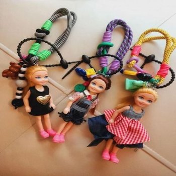 인형 가방 장식 소품 빽꾸 바비비 키링 꾸미기 참 장식꾸미기 바비인형 인형키링 가방꾸미기