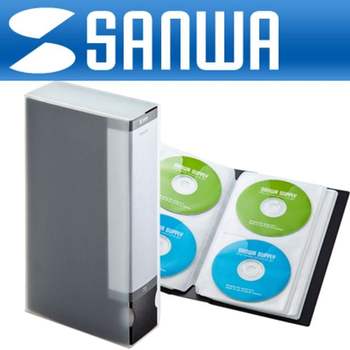 강원전자 산와서플라이 파일형 CD/DVD 케이스(72매/블랙) FCD-FL72BK 부품 소모품 자재 파츠