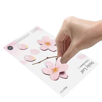 벚꽃 스티커 다꾸 점착메모지 꽃잎 리프 식물 꾸미기 예쁜메모지 문