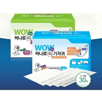 강아지 애견용 하나로 속 리필 기저귀 중형 30매X12개 (WF2E1C7)