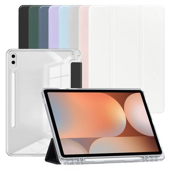 갤럭시탭S10+ S9+ S9 FE 플러스 12.4 S펜수납 투명 실리콘 젤하드 커버 케이스 CY-23