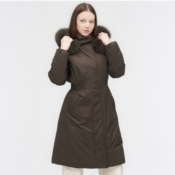 여성 타운 긴기장 코트 덕 다운점퍼 L21D4JA153_KH