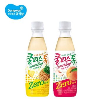 (G) 동원 쿨피스 톡 제로 340ml 24개 (복숭아/파인애플)