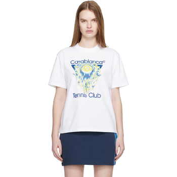 카사블랑카 옐로우 워핑 로고 코로시온 티셔츠 W SP26 JTS 046 01 TP8688622