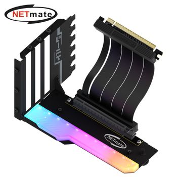 넷메이트 CR72DQ87 PCI-E 4.0 라이저 케이블 ARGB 지지대 키트