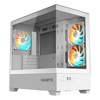 [해외] GIGABYTE C201 PANORAMIC ICE Micro-ATX 미들 타와형 PC 케이스 화이트 C201PI CS9312