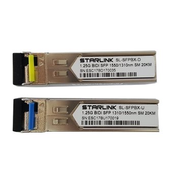 유비큐넷 STARLINK SL-SFPBX-U/D 기가 1코어 광지빅 1Core BIDI SFP 광모듈 (1셋트) 광트랜시버