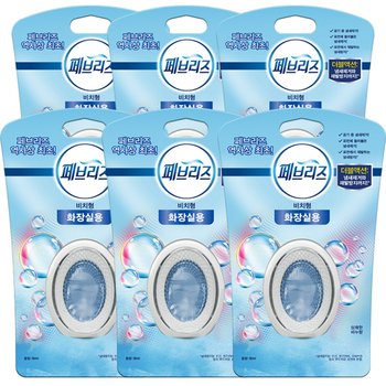 페브리즈 비치 화장실용 상쾌한 비누향 6ml X 6개