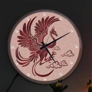 아트박스/꾸밈 nf882-LED시계액자35R_구름위의주작