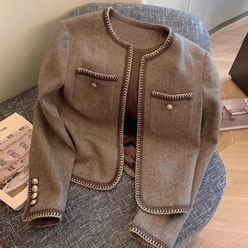 MARIO고풍 스티치 포켓  트위드 자켓 250210 HY15_P386590191