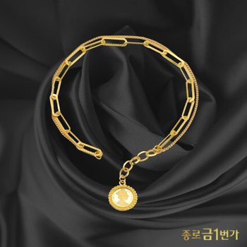 여자 순금 팔찌 엘리자베스 레이어드 37.5g