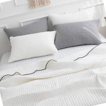 순면 침구스프레드세트 Q사이즈 화이트 침실꾸미기 침대커버 패브릭커버