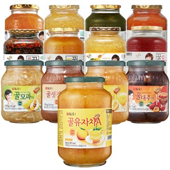 담터 꿀유자차A 2kg 외 꿀차 16종 골라담기 [꽃샘/유자/모과/대추/레몬/꿀한라봉]