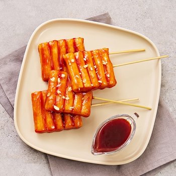 [추억의 국민학교 떡볶이] 국떡 사과넣은 떡꼬치 330gX2팩