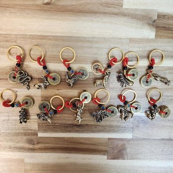 [MEJ200OP_5C]띠별 구리 엽전 오제전 재물 키링 12지신