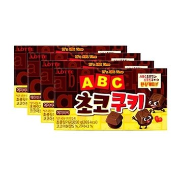 ABC 초코 쿠키 50g 4개 과자 묶음 간식 모음 안주