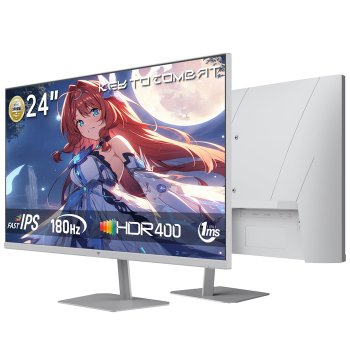 [해외] KTC 23.8인치 게이밍 모니터 190Hz OC 180Hz 1ms FHD 1080P Fast IPS HDR400 400cd ㎡